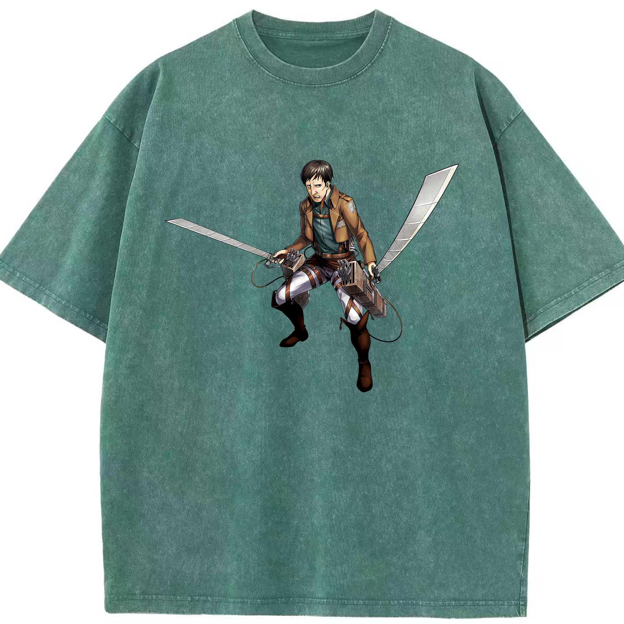 （画像用） 進撃の巨人 Attack on Titan 綿100% ヴィンテージ風 半袖Tシャツ（フロントプリント）
